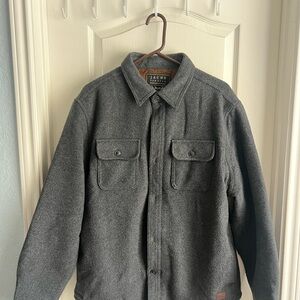 Jachs Dark Gray Wool Blend Sherpa Jacket